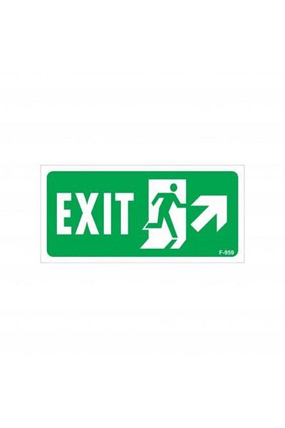 Angoravi Exit Right Up Warning Sign 17.5x25 CODE: 959