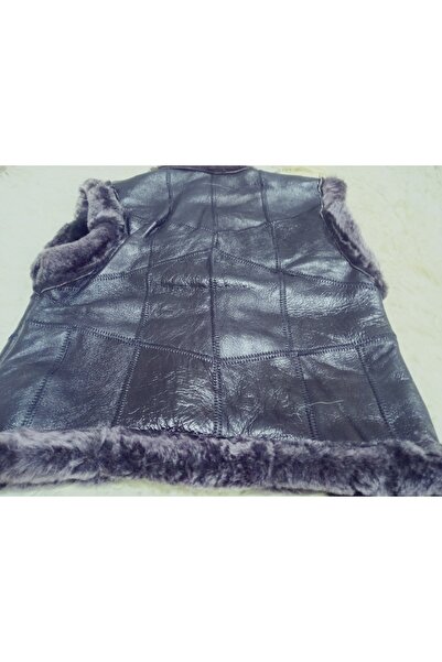 hoaryage Детски кожен елек SKIN, ушит от естествена агнешка кожа