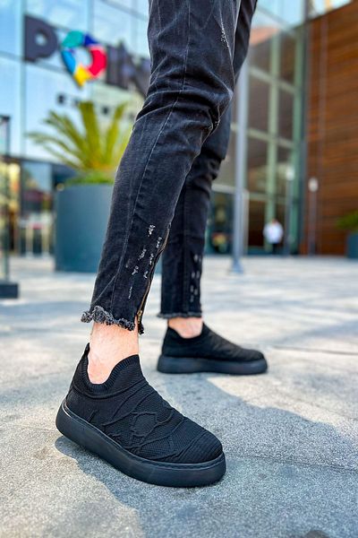 Paolo Zaccardi P411 Craig Orthopedic Sole Ανδρικά πλεκτά αθλητικά παπούτσια - TST Μαύρο
