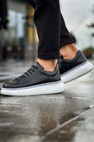 Paolo Zaccardi P295 Sollıevo Talpă ortopedică Daily Skin Pantofi sport pentru bărbați CBT Negru