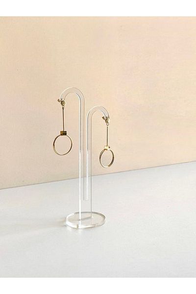 GİZEM SHOP Set of 3 Earring Stand, Plexi Organizer, Countertop Stand, Jewelry Shooting Stand Palm