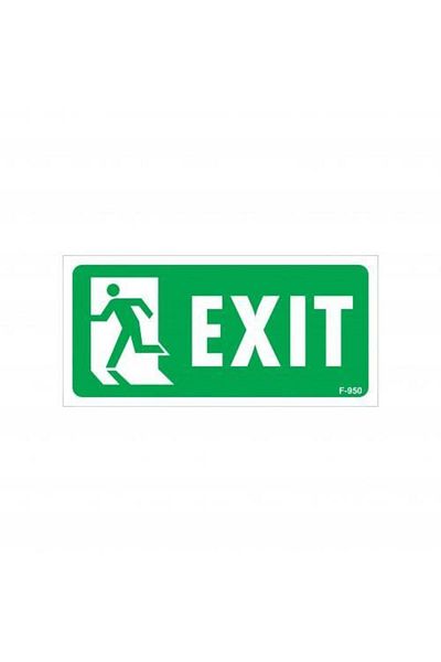 Angoravi Exit Left Warning Sign 17.5x25 CODE: 950