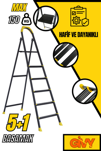 GİVY Ev Tipi 5 1 Merdiven Hardy Hafif Ve Dayanıklı