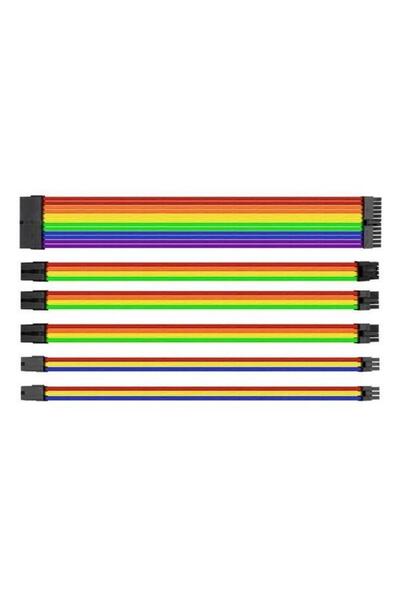 THERMALTAKE AC-049-CNONAN-A1 TtMod Rainbow Power Supply Sleeved Kablo Seti (16 AWG)