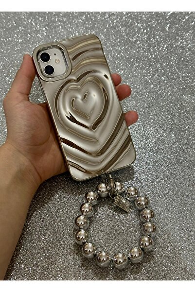 HYPERSOFT Iphone 12 ve 12 Pro (6.1 inç) Uyumlu Bileklik Charm Aksesuarlı Parl...