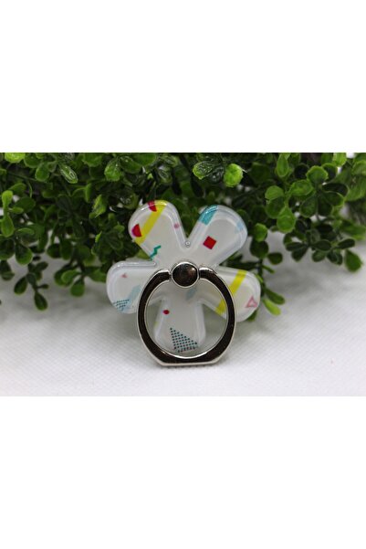 Tezcan Aksesuar Çiçek Tasarım Desenli Yüzük Popsocket ve Parmak Tutucu