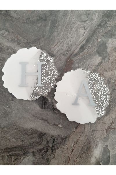 İsabella Accessories 2 τεμάχια Προσαρμοσμένο στο όνομά σας 7 εκ. Δαχτυλίδι Riser - Ring and Wedding Ring Riser Promise-Δίσκος αρραβώνων Αξεσουάρ