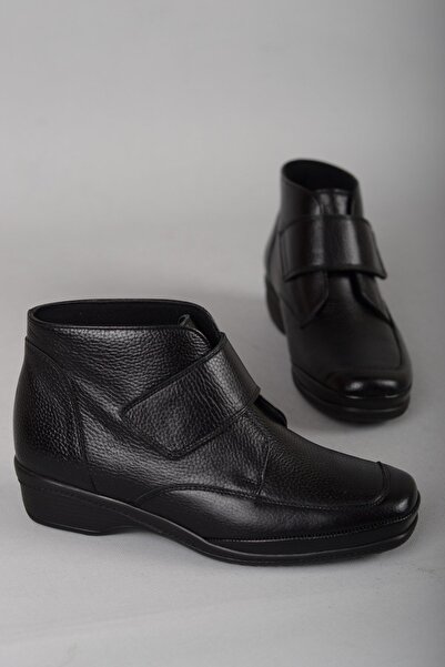 SEÇ KUNDURA Ebru 7164 Μαύρες Γυναικείες Μπότες από Γνήσιο Δέρμα - Comfort