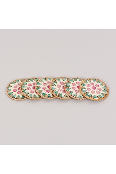 Mylamp Muteber Rattan 6-Piece Pearlescent Coaster