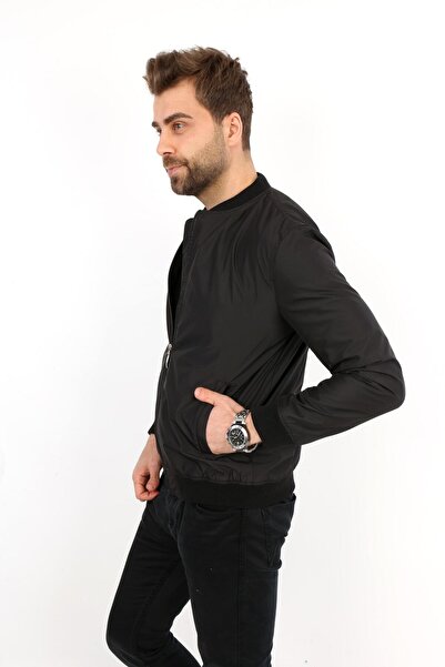 B&T Siyah Erkek Çift Cepli Yazlık Mont