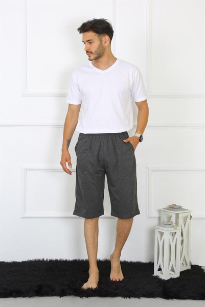Mestore Moda Çizgi Men's Cotton Anthracite Capri 27480