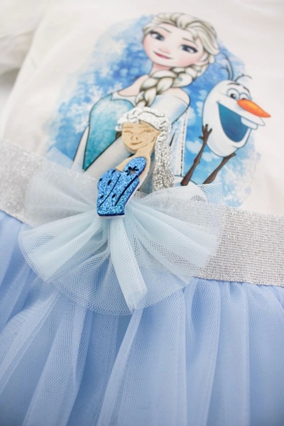 LOGO AKSESUAR Lányos Elsa Blue Tutu dupla szett - Elsa csattal