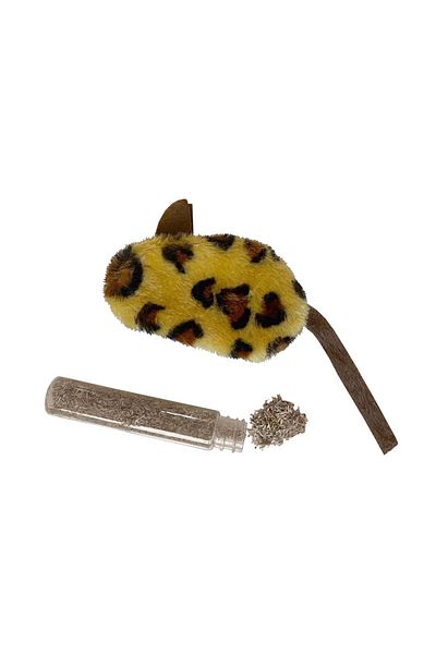 colezium Cat Toy Leopard Patterned Plush Mouse 6-10-18 cm