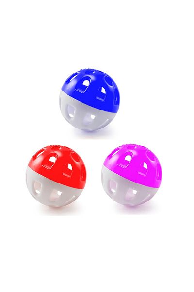 CEKAVE Rattle Cat Toy Ball 3.5 cm Colorful (3 Pieces)