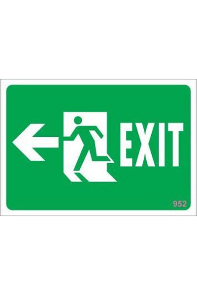 MarDyHome Emergency Exit Warning Sign 17.5x25 CODE: 952