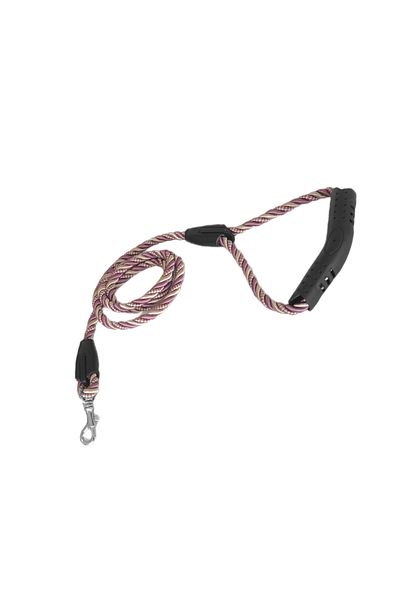 Angoravi Triple Wrapped Dog Walking Rope 1 cm-120 cm Lilac Cream