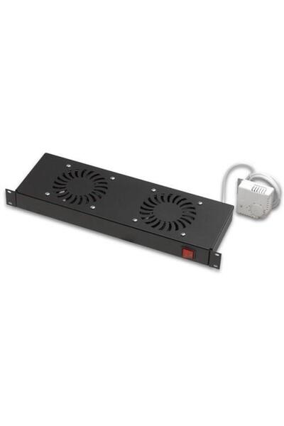 AGER Wall Mounted Black Fan Module with 2 Thermostats An-F2T-A-S1