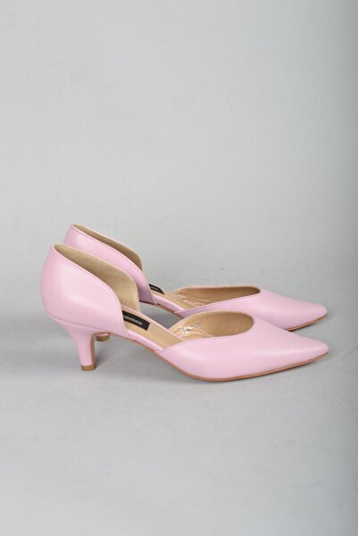 SEÇ KUNDURA 320 Hakiki Deri Topuklu Stiletto (6 Cm) Pembe