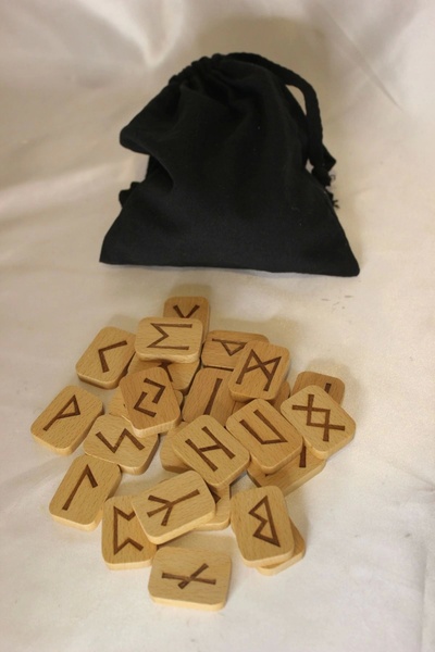 RaHan Rune Semboli Taşları Run Taşları Ahşap Rune Alfabesi Nordic Runes