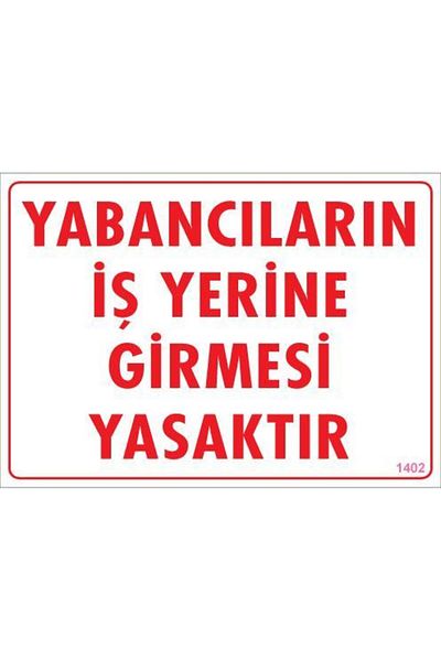 MarDyHome Foreign Warning Sign 25x35 CODE:1402