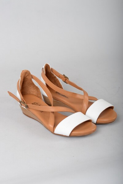 SEÇ KUNDURA SEÇ 7028 SANDALE DE DAMĂ DIN PIELE AUTENTICĂ ALBĂ