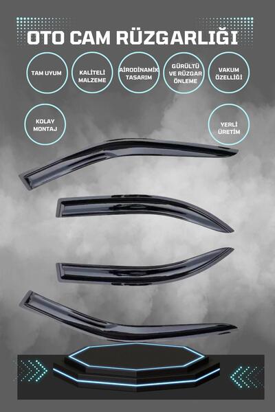 TROBUS Fiat Linea 2012 Cam Rüzgarlığı 4lü Takım