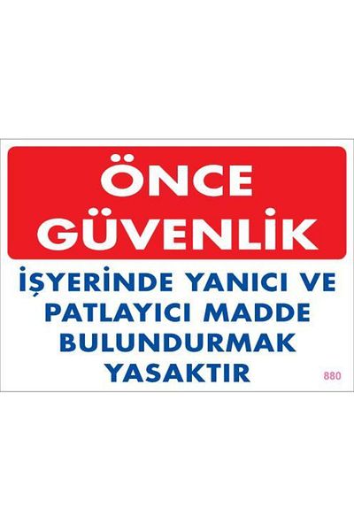 MarDyHome Combustible and Shine Agent Warning Sign 25x35 CODE:880