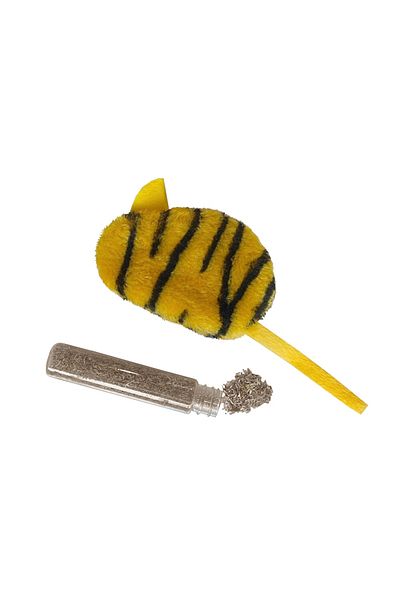 colezium Cat Toy Tiger Patterned Plush Mouse 6-10-18 cm