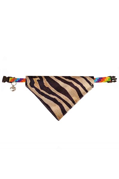 Wovna Tiger Patterned Scarf Cat and Dog Collar 25-30 cm