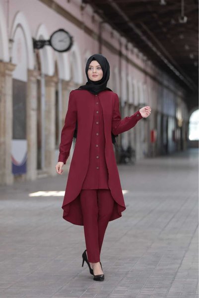 Generic Brand Dilay Double Set Claret Red 5320