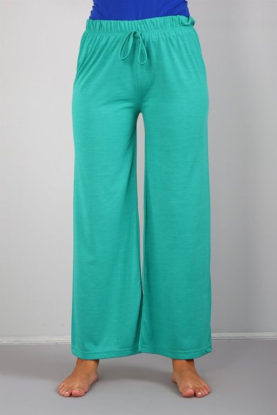 Mestore Fashion Stripe Combed Cotton Wide Leg Trousers 210036