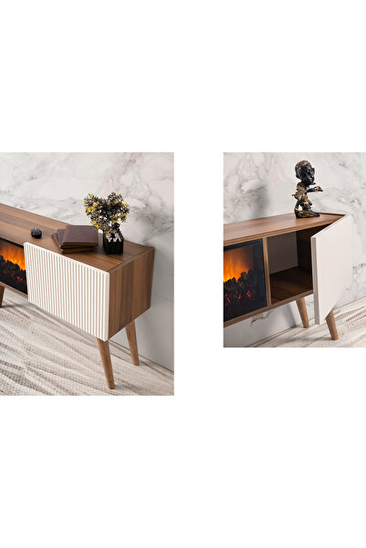 Dodo İç Mimarlık & Mobilya MINI VENICE RENK MODLU ŞÖMİNELİ TV ÜNİTESİ 130 CM