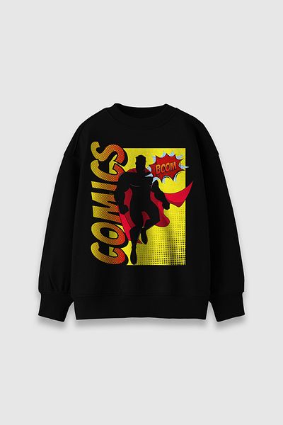 c.c.l. coccolin kids baby clup Comics Superhero Printed Oversize Kids Sweatshirt