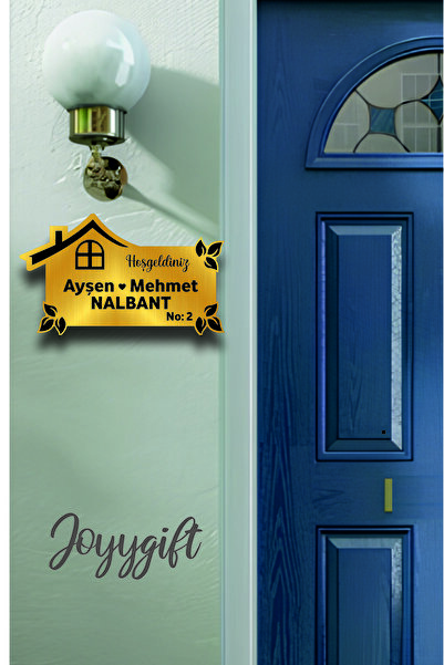Joyygift Plexi Kapı Isimliği, Gold & Gümüş Kapı Numarası, Posta Kutusu Isimliği