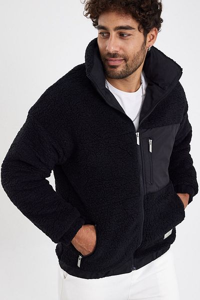 MADZEYMODA Ανδρικό βελούδινο παλτό με επένδυση Mz86060