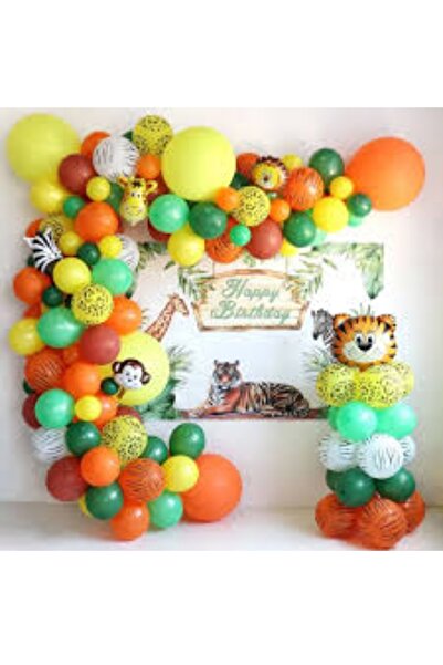 ATAKENT PARTİ Set de distracție pentru petrecere tematică Safari cu baloane p...