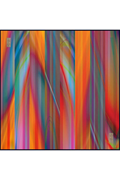 LA BOUTIQUE Tivil Шовковий шарф 2111-01 Рожевий змішаний візерунок