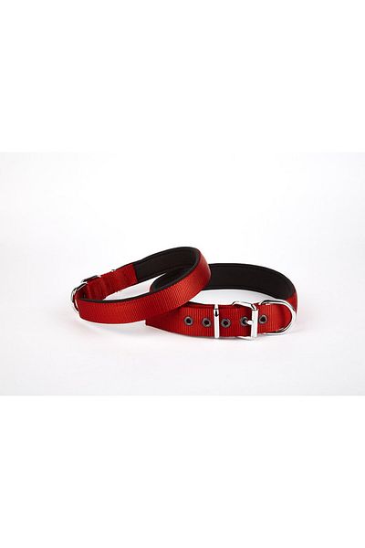 K&A Woven Dog Collar 45-52 cm Red