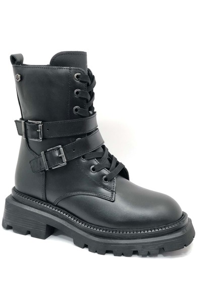 Hammer Jack 102-24665-Z Yellen Deri Uzun Postal Unisex Bot SİYAH