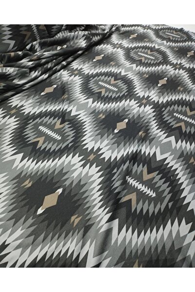 Kumaş Parça 150 cm Gri Negru Maro Tricotat Interlock