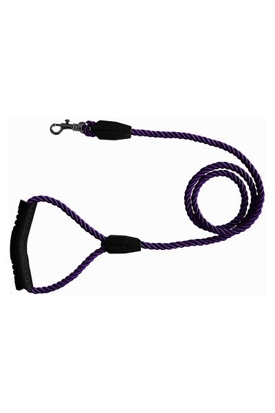 Wovna Triple Coiled Dog Walking Rope 1 Cm-120 cm Purple