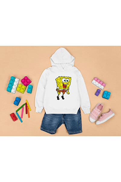 MAGORS Παιδικό φούτερ με κουκούλα με στάμπα Σφουγγαράκης χωρίς τσέπες 3 νήματα