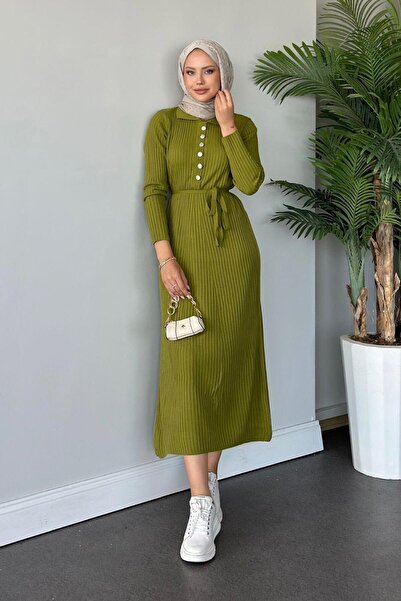 Şulemoda Giyim Φόρεμα Fat Green Madonna Knitwear