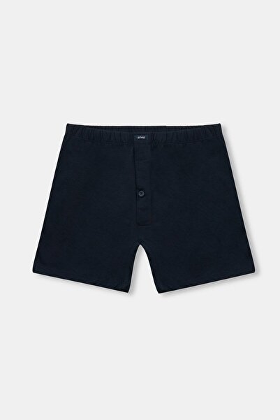 Eros Ανδρικό 100% βαμβακερό 2 πακέτο ελαστικό σορτς μέσης μαύρο & μπλε Navy Boxer EQ.RU.SO.0K.KA3.8