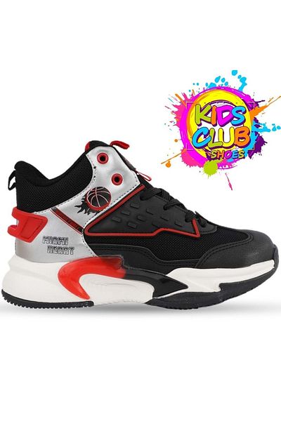 Kocamanlar Ayakkabı London Cool Unisex Black Orthopedic Children's Basketball Shoes