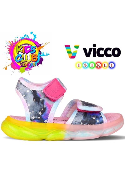Vicco Nia Ortopedik Işıklı Çocuk Sandalet SİYAH