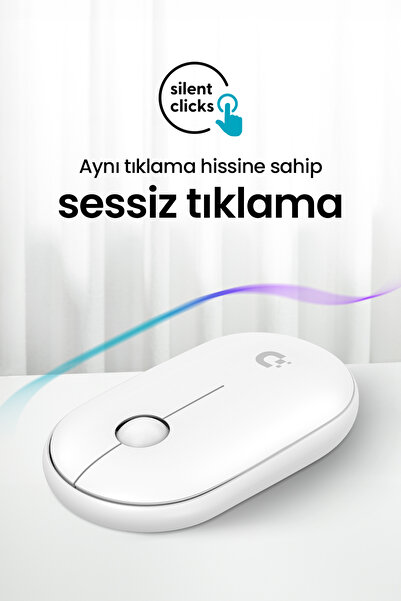 Daxi MX300 Mobile Pro Sessiz Kablosuz Mouse Bluetooth ve 2.4GHz Wireless Bağlantı