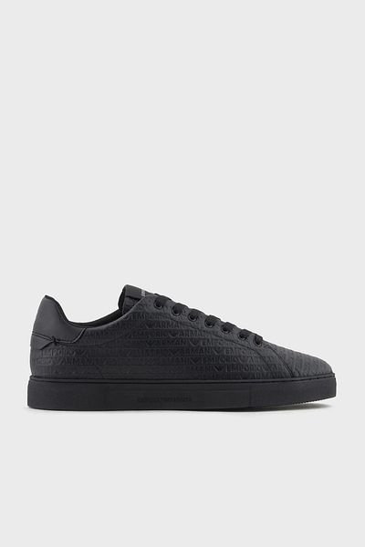 Emporio Armani Leather Logo Sneakers Men's Shoes X4X670 Xd432 00002