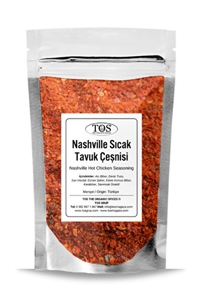 TOS The Organic Spices Nashville Sıcak Tavuk Çeşnisi 100 gr Nashville Hot Chi...