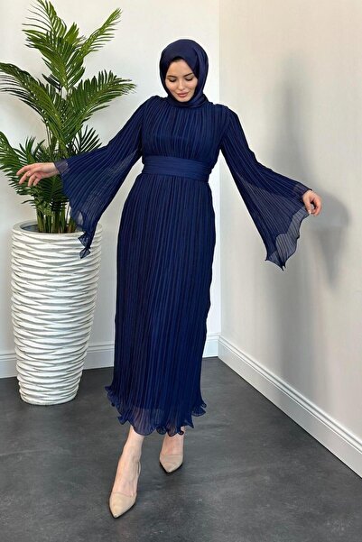 Şulemoda Giyim Seher Piliseli Abiye Lacivert